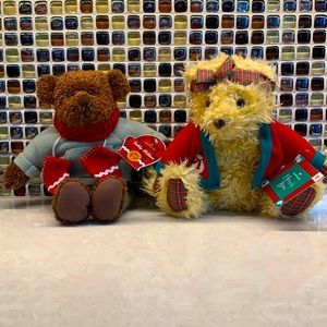 Two Hallmark holiday stuffed bears, Merrily &